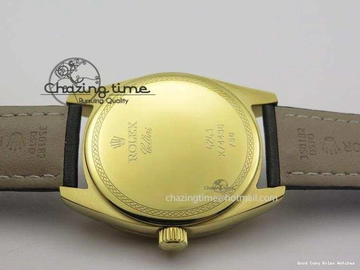 AAA Replica Watches YG On 3879 Numeral Black Leather Cellini Dial A Date Strap Black NewStyle Markers 0101